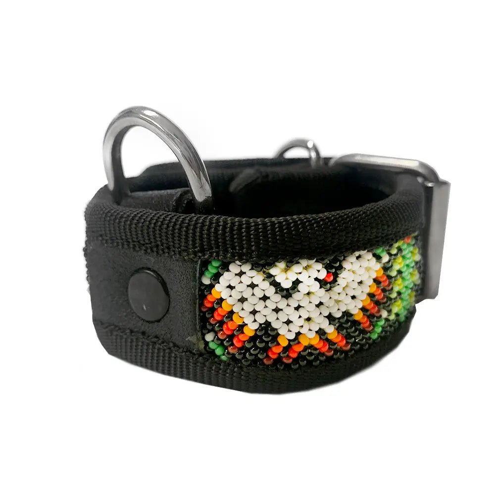 COLLAR ARTESANAL WIXARI PETS ÁGUILA (BLANCO Y VERDE) S - FridaPets - Perro y gato - Guardarropa - FridaPets